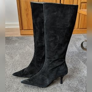 BP Krystal Tall Suede Heel Boots (Black) 12 US